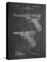 PP947-Chalkboard Luger Pistol Patent Poster-Cole Borders-Stretched Canvas