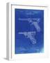 PP947-Faded Blueprint Luger Pistol Patent Poster-Cole Borders-Framed Giclee Print