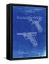 PP947-Faded Blueprint Luger Pistol Patent Poster-Cole Borders-Framed Stretched Canvas