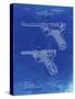 PP947-Faded Blueprint Luger Pistol Patent Poster-Cole Borders-Stretched Canvas