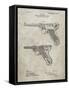 PP947-Sandstone Luger Pistol Patent Poster-Cole Borders-Framed Stretched Canvas