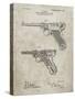 PP947-Sandstone Luger Pistol Patent Poster-Cole Borders-Stretched Canvas