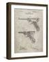 PP947-Sandstone Luger Pistol Patent Poster-Cole Borders-Framed Giclee Print