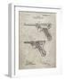 PP947-Sandstone Luger Pistol Patent Poster-Cole Borders-Framed Giclee Print