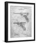 PP947-Slate Luger Pistol Patent Poster-Cole Borders-Framed Giclee Print