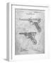 PP947-Slate Luger Pistol Patent Poster-Cole Borders-Framed Giclee Print