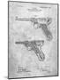 PP947-Slate Luger Pistol Patent Poster-Cole Borders-Mounted Giclee Print