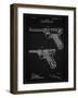 PP947-Vintage Black Luger Pistol Patent Poster-Cole Borders-Framed Giclee Print