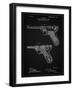 PP947-Vintage Black Luger Pistol Patent Poster-Cole Borders-Framed Giclee Print