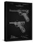 PP947-Vintage Black Luger Pistol Patent Poster-Cole Borders-Stretched Canvas