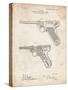 PP947-Vintage Parchment Luger Pistol Patent Poster-Cole Borders-Stretched Canvas