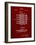 PP948-Burgundy Machine Gun Bullet Carrier Belt Patent Poster-Cole Borders-Framed Giclee Print