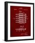 PP948-Burgundy Machine Gun Bullet Carrier Belt Patent Poster-Cole Borders-Framed Giclee Print