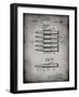 PP948-Faded Grey Machine Gun Bullet Carrier Belt Patent Poster-Cole Borders-Framed Giclee Print