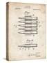 PP948-Vintage Parchment Machine Gun Bullet Carrier Belt Patent Poster-Cole Borders-Stretched Canvas