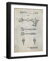PP95-Antique Grid Parchment Star Wars Nebulon B Escort Frigate Poster-Cole Borders-Framed Giclee Print