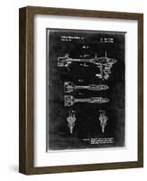 PP95-Black Grunge Star Wars Nebulon B Escort Frigate Poster-Cole Borders-Framed Premium Giclee Print