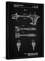 PP95-Vintage Black Star Wars Nebulon B Escort Frigate Poster-Cole Borders-Stretched Canvas