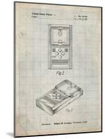 PP950-Antique Grid Parchment Mattel Electronic Basketball Game Patent Poster-Cole Borders-Mounted Giclee Print