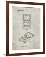PP950-Antique Grid Parchment Mattel Electronic Basketball Game Patent Poster-Cole Borders-Framed Giclee Print