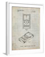 PP950-Antique Grid Parchment Mattel Electronic Basketball Game Patent Poster-Cole Borders-Framed Giclee Print