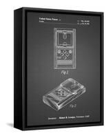 PP950-Black Grid Mattel Electronic Basketball Game Patent Poster-Cole Borders-Framed Stretched Canvas