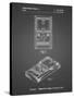 PP950-Black Grid Mattel Electronic Basketball Game Patent Poster-Cole Borders-Stretched Canvas