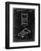 PP950-Black Grunge Mattel Electronic Basketball Game Patent Poster-Cole Borders-Framed Premium Giclee Print