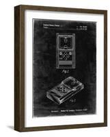 PP950-Black Grunge Mattel Electronic Basketball Game Patent Poster-Cole Borders-Framed Giclee Print