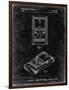PP950-Black Grunge Mattel Electronic Basketball Game Patent Poster-Cole Borders-Framed Premium Giclee Print