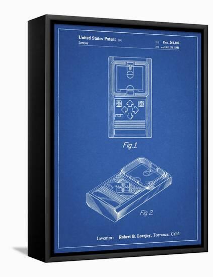 PP950-Blueprint Mattel Electronic Basketball Game Patent Poster-Cole Borders-Framed Stretched Canvas