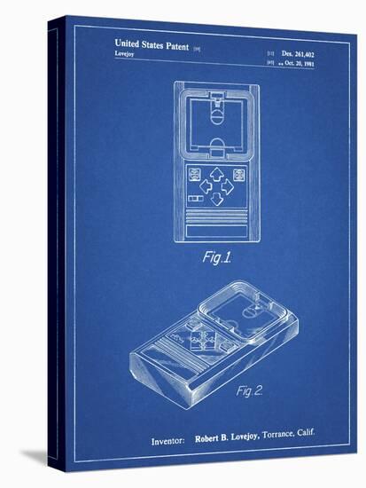 PP950-Blueprint Mattel Electronic Basketball Game Patent Poster-Cole Borders-Stretched Canvas