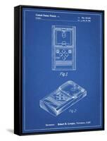 PP950-Blueprint Mattel Electronic Basketball Game Patent Poster-Cole Borders-Framed Stretched Canvas