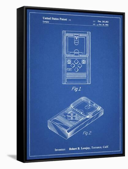 PP950-Blueprint Mattel Electronic Basketball Game Patent Poster-Cole Borders-Framed Stretched Canvas