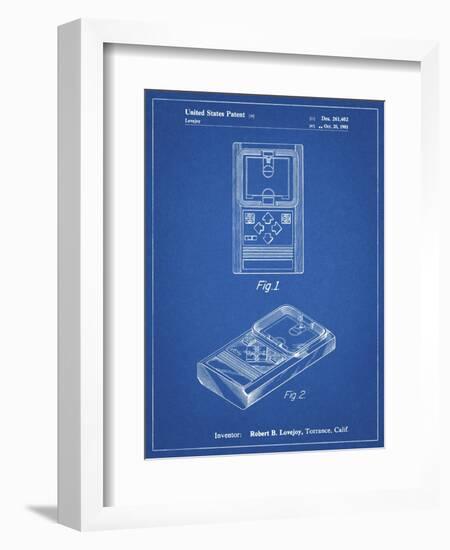 PP950-Blueprint Mattel Electronic Basketball Game Patent Poster-Cole Borders-Framed Giclee Print