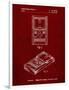 PP950-Burgundy Mattel Electronic Basketball Game Patent Poster-Cole Borders-Framed Premium Giclee Print