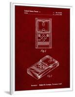 PP950-Burgundy Mattel Electronic Basketball Game Patent Poster-Cole Borders-Framed Premium Giclee Print