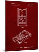 PP950-Burgundy Mattel Electronic Basketball Game Patent Poster-Cole Borders-Mounted Giclee Print