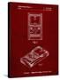 PP950-Burgundy Mattel Electronic Basketball Game Patent Poster-Cole Borders-Stretched Canvas