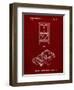 PP950-Burgundy Mattel Electronic Basketball Game Patent Poster-Cole Borders-Framed Premium Giclee Print