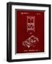 PP950-Burgundy Mattel Electronic Basketball Game Patent Poster-Cole Borders-Framed Premium Giclee Print