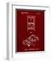 PP950-Burgundy Mattel Electronic Basketball Game Patent Poster-Cole Borders-Framed Premium Giclee Print