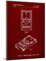 PP950-Burgundy Mattel Electronic Basketball Game Patent Poster-Cole Borders-Mounted Premium Giclee Print