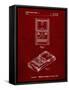 PP950-Burgundy Mattel Electronic Basketball Game Patent Poster-Cole Borders-Framed Stretched Canvas