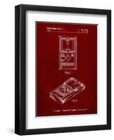 PP950-Burgundy Mattel Electronic Basketball Game Patent Poster-Cole Borders-Framed Giclee Print