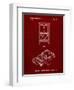 PP950-Burgundy Mattel Electronic Basketball Game Patent Poster-Cole Borders-Framed Giclee Print