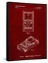 PP950-Burgundy Mattel Electronic Basketball Game Patent Poster-Cole Borders-Framed Stretched Canvas