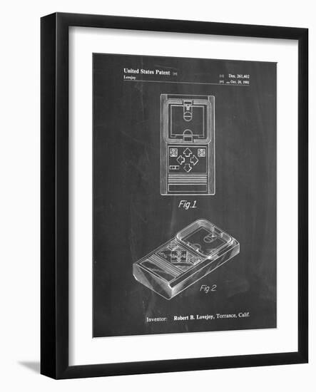 PP950-Chalkboard Mattel Electronic Basketball Game Patent Poster-Cole Borders-Framed Giclee Print