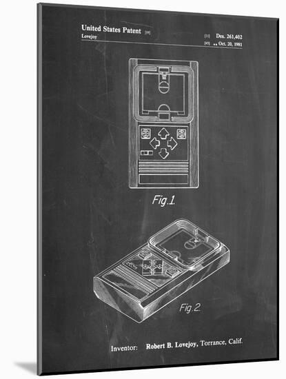 PP950-Chalkboard Mattel Electronic Basketball Game Patent Poster-Cole Borders-Mounted Giclee Print