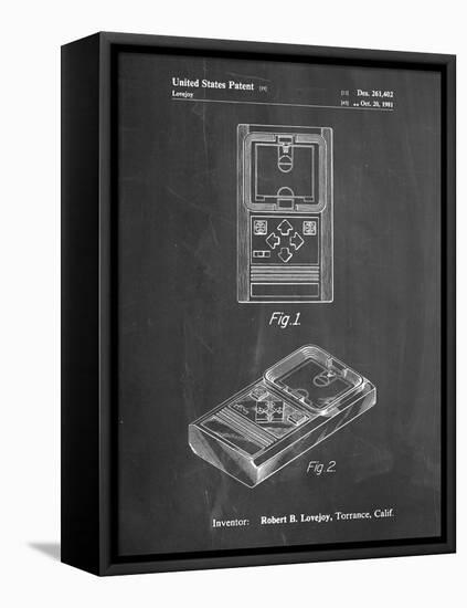 PP950-Chalkboard Mattel Electronic Basketball Game Patent Poster-Cole Borders-Framed Stretched Canvas